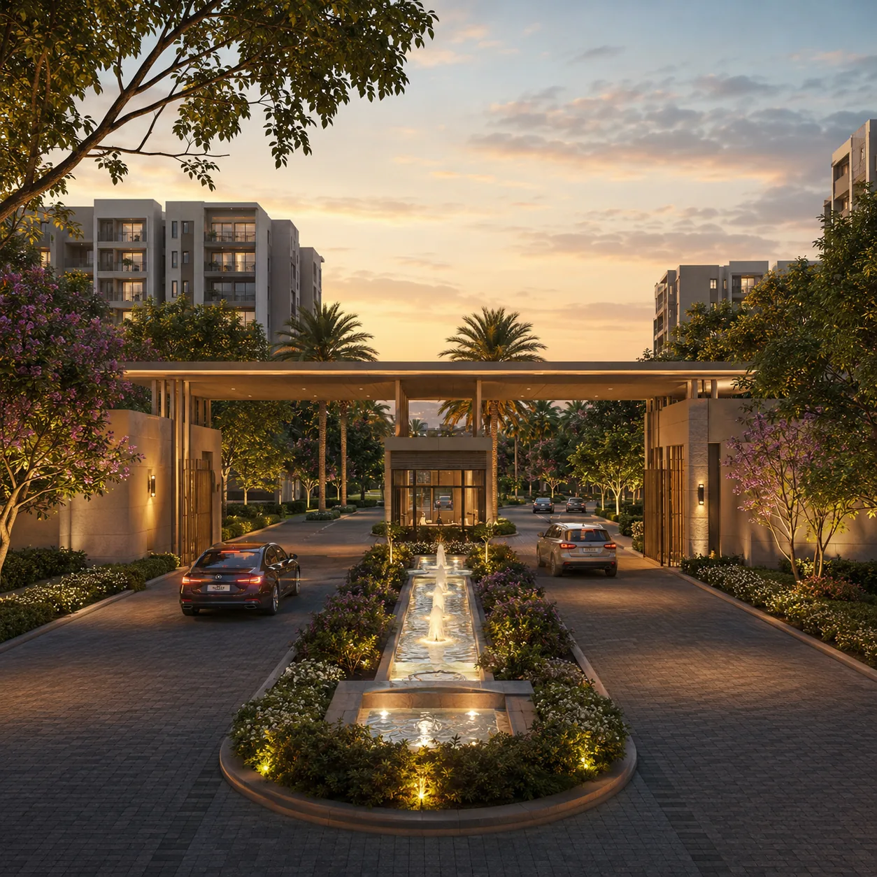 Nambiar Kanakapura Road arrival plaza and gated entry